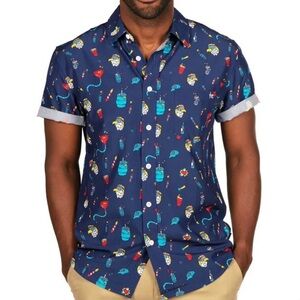 NWT TIPSY ELVES MEN'S EPIC EAGLE KEG PARTY BUTTON DOWN SHIRT Size 3XL